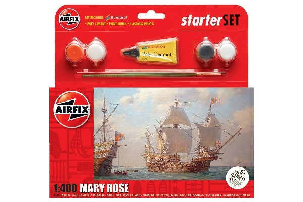 AIRFIX Small Starter Set 1:43 Mary Rose, new i gruppen SPORT, FRITID & HOBBY / Hobby / Plastmodeller / Skepp hos TP E-commerce Nordic AB (C29546)