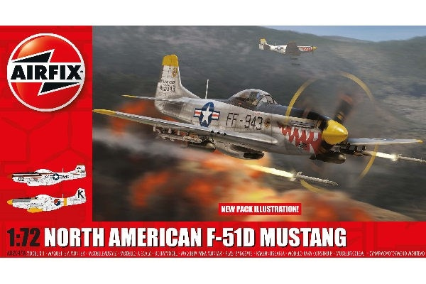 AIRFIX North American F-51D Mustang i gruppen SPORT, FRITID & HOBBY / Hobby / Plastmodeller / Flyg/Helikoptrar hos TP E-commerce Nordic AB (C29547)