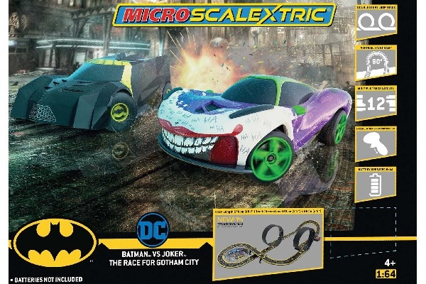 SCALEXTRIC Micro Set Batman vs Joker Race For Gotham City i gruppen LEKSAKER, BARN- & BABYPRODUKTER / Radiostyrt / Bilbanor / Banor hos TP E-commerce Nordic AB (C29700)