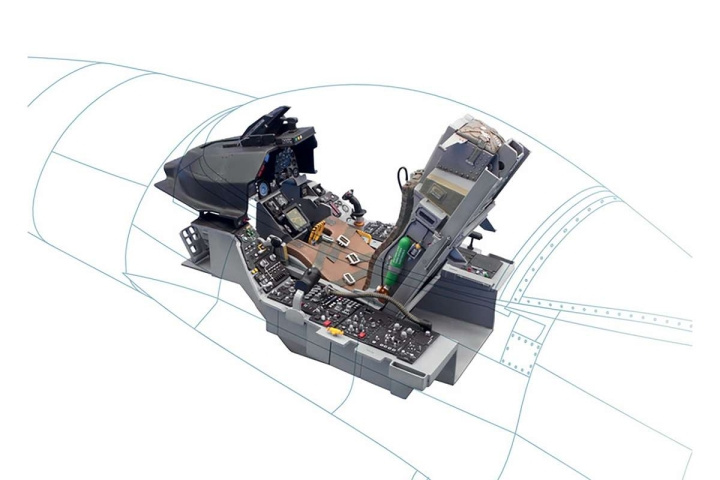 ITALERI 1:48 F-16 Cockpit i gruppen SPORT, FRITID & HOBBY / Hobby / Plastmodeller / Flyg/Helikoptrar hos TP E-commerce Nordic AB (C29828)