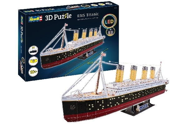 Revell 3D Puzzle RMS Titanic LED i gruppen SPORT, FRITID & HOBBY / Hobby / Plastmodeller / Diverse hos TP E-commerce Nordic AB (C29843)