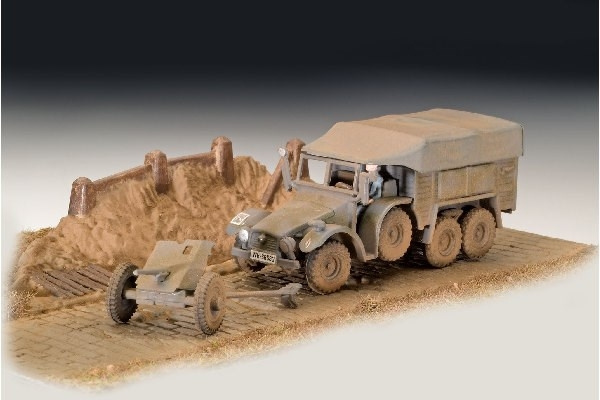 Revell Krupp Protze KFZ 69 with 3,7cm Pak 1:76 i gruppen SPORT, FRITID & HOBBY / Hobby / Plastmodeller / Bilar hos TP E-commerce Nordic AB (C29896)