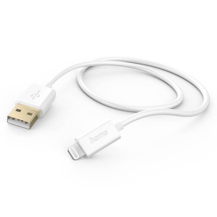 Hama Laddkabel USB-A till Lightning White 1,5m i gruppen SMARTPHONE & SURFPLATTOR / Laddare & Kablar / Kablar / Kablar Lightning hos TP E-commerce Nordic AB (C30215)