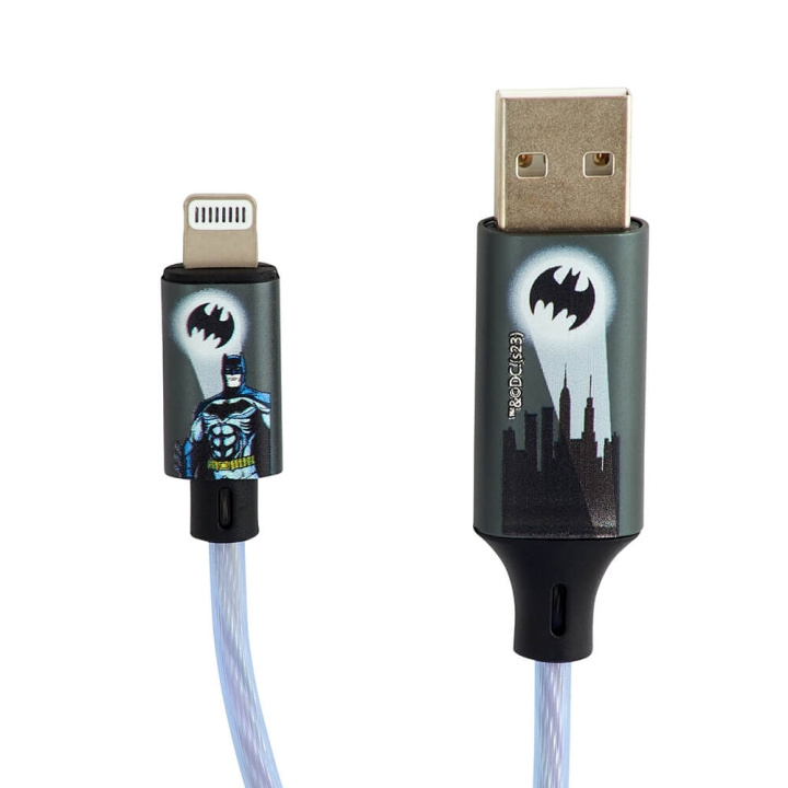 BATMAN USB A till Lightning Light-Up 1,2m MFI Bat Logo i gruppen SMARTPHONE & SURFPLATTOR / Laddare & Kablar / Kablar / Kablar Lightning hos TP E-commerce Nordic AB (C30315)