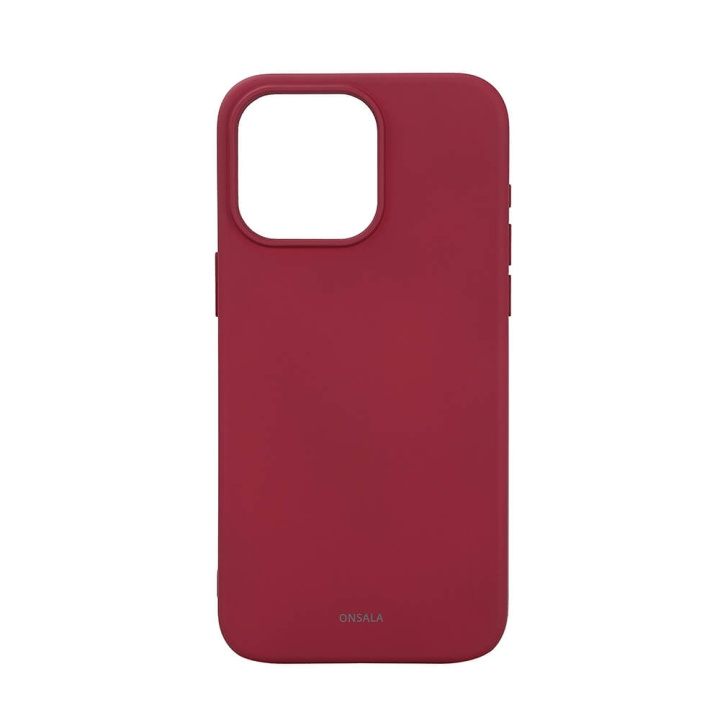 ONSALA Mobilskal med Silikonkänsla MagSeries Deep Red - iPhone 15 Pro Max i gruppen SMARTPHONE & SURFPLATTOR / Mobilskydd / Apple / iPhone 15 hos TP E-commerce Nordic AB (C30386)