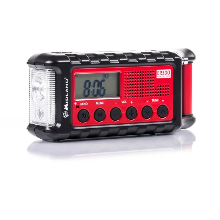 MIDLAND Nödradio ER300 Röd Svart i gruppen HEMELEKTRONIK / Ljud & Bild / Hemmabio, HiFi & Bärbart / Radio & Väckarklockor / Radio hos TP E-commerce Nordic AB (C30406)