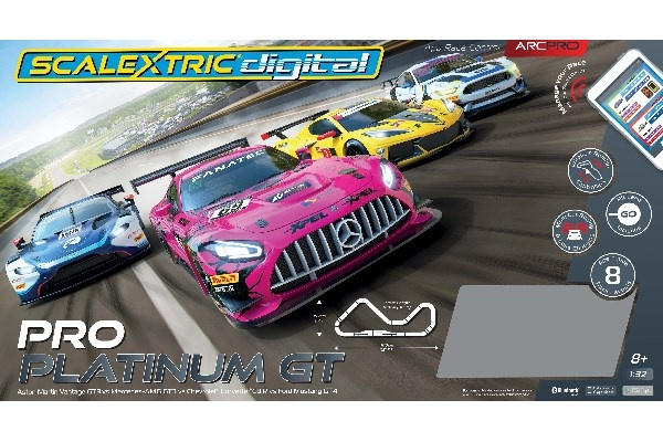 Scalextric ARC PRO - Pro Platinum i gruppen LEKSAKER, BARN- & BABYPRODUKTER / Radiostyrt / Bilbanor / Banor hos TP E-commerce Nordic AB (C30490)