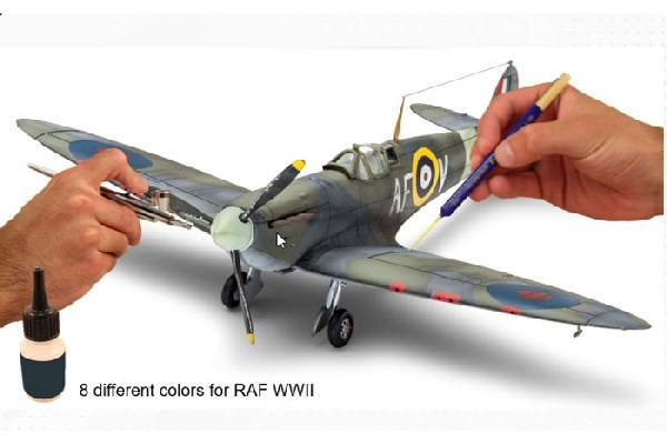 Revell Model Color, RAF WWII 8x17ml i gruppen SPORT, FRITID & HOBBY / Hobby / Hobbyfärger / Revell / Färgset hos TP E-commerce Nordic AB (C30623)