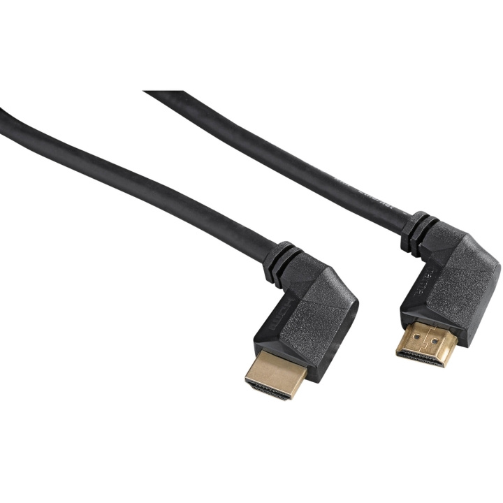Hama Kabel HDMI Ethernet Vinklad Guld Svart 1.5m i gruppen HEMELEKTRONIK / Kablar & Adaptrar / HDMI / Kablar hos TP E-commerce Nordic AB (C30872)