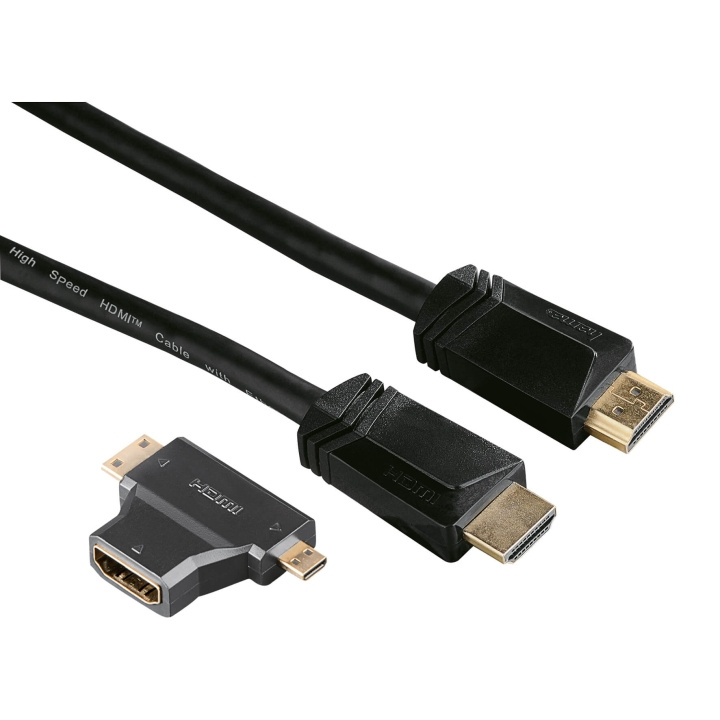 HAMA Kabel HDMI Ethernet Adapter 1xHDMI-1xMicro 1xMini Guld 1.5m i gruppen HEMELEKTRONIK / Kablar & Adaptrar / HDMI / Kablar hos TP E-commerce Nordic AB (C30884)
