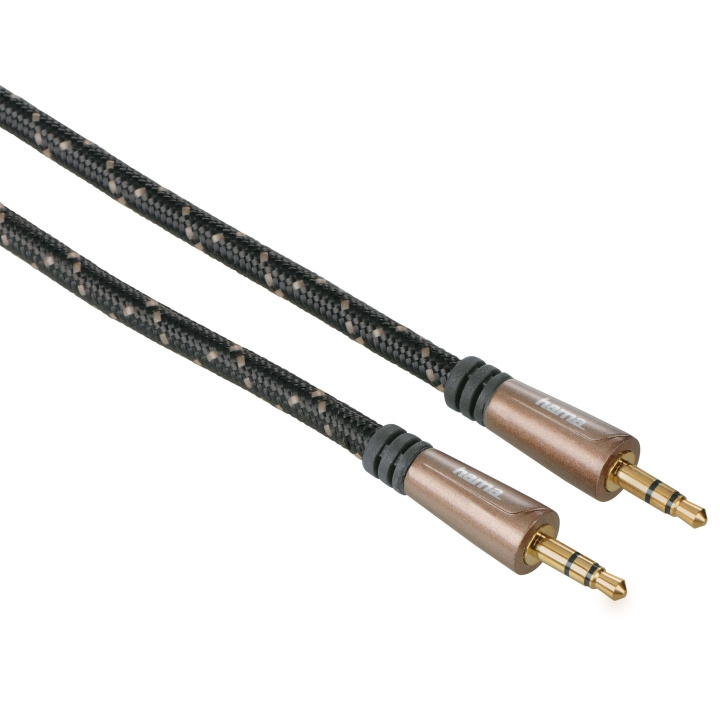 Hama Kabel Audio Pro 3.5mm-3.5mm Svart 1.5m i gruppen HEMELEKTRONIK / Kablar & Adaptrar / Ljud Analog / AUX-kablar 3,5 mm hos TP E-commerce Nordic AB (C30894)