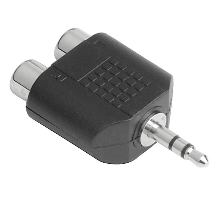 HAMA Adapter Audio 3.5mm-2xRCA Hane-2x Hona Svart i gruppen HEMELEKTRONIK / Kablar & Adaptrar / Ljud Analog / Adaptrar hos TP E-commerce Nordic AB (C30896)