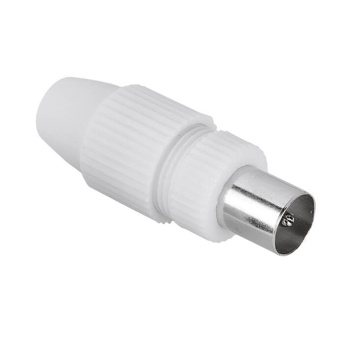 Hama Adapter Antenn Avskärmad Koax Hane Vit i gruppen HEMELEKTRONIK / Kablar & Adaptrar / Antennkablar & Tillbehör / Tillbehör hos TP E-commerce Nordic AB (C30904)
