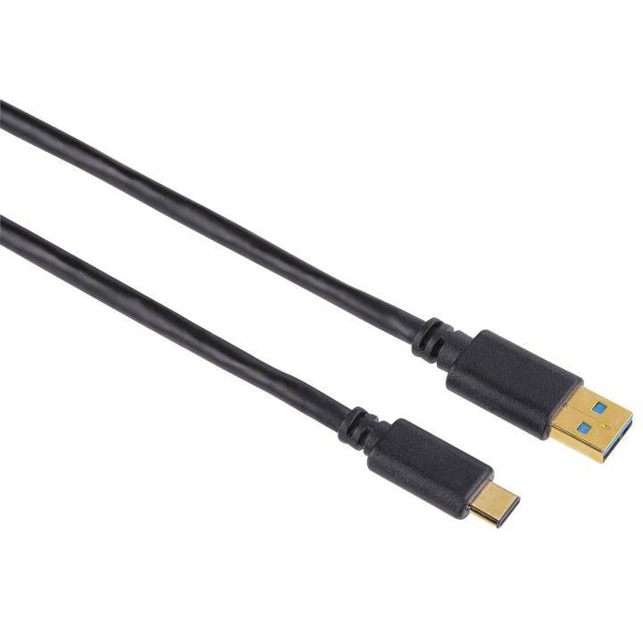 HAMA Kabel USB-C-USB-A 3.1 Hane-Hane Guld Svart 1.8m i gruppen DATORER & KRINGUTRUSTNING / Datorkablar / USB-kablar / USB-C hos TP E-commerce Nordic AB (C30922)