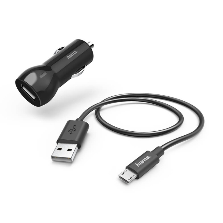 HAMA Laddare 12V Micro-USB 2,4A Lös kabel 1m Svart i gruppen SMARTPHONE & SURFPLATTOR / Laddare & Kablar / Billaddare / Billaddare microUSB hos TP E-commerce Nordic AB (C30950)