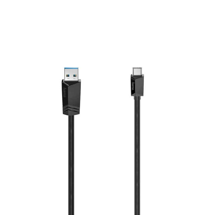 Hama Kabel USB-C - USB-A USB 3.2 5 Gbit/s 0.75m Svart i gruppen DATORER & KRINGUTRUSTNING / Datorkablar / USB-kablar / USB-C hos TP E-commerce Nordic AB (C30972)