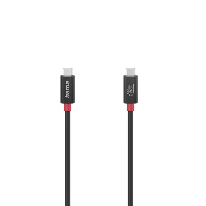 Hama USB-C kabel, USB4 Gen3 svart 1 meter i gruppen DATORER & KRINGUTRUSTNING / Datorkablar / USB-kablar / USB-C hos TP E-commerce Nordic AB (C30982)