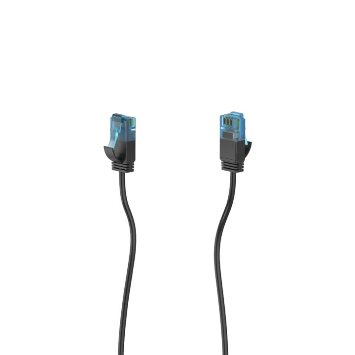 Hama Cable Network CAT6a Slim U/UTP 0.50m Black i gruppen DATORER & KRINGUTRUSTNING / Datorkablar / Nätverkskablar / Cat6 hos TP E-commerce Nordic AB (C30987)