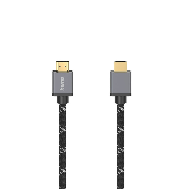 Hama Kabel HDMI Ultra High Speed 8K 48Gbit/s Metall 2,0m i gruppen HEMELEKTRONIK / Kablar & Adaptrar / HDMI / Kablar hos TP E-commerce Nordic AB (C31032)