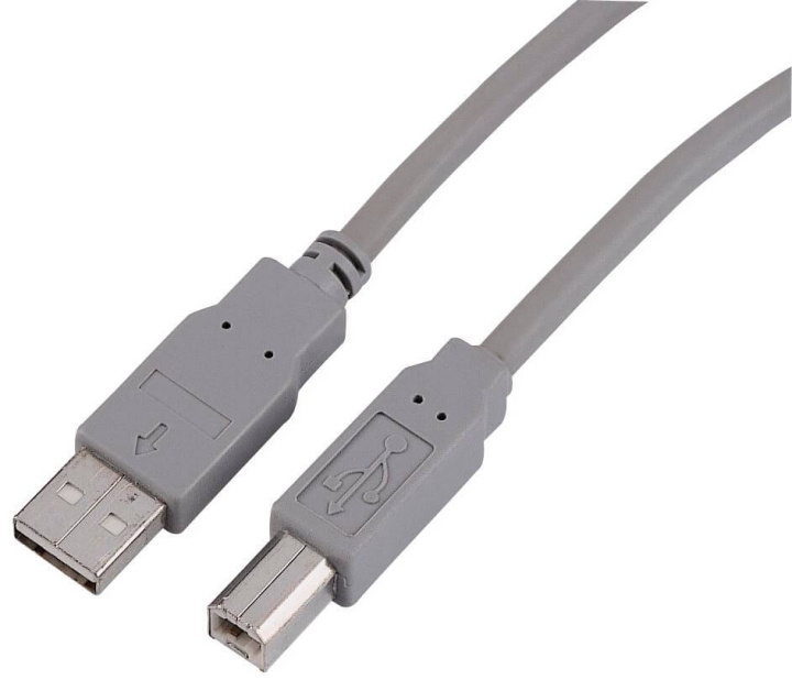 HAMA Kabel USB A-B 10p Bulk Grå 5m i gruppen DATORER & KRINGUTRUSTNING / Datorkablar / USB-kablar / USB-A / Kablar hos TP E-commerce Nordic AB (C31063)