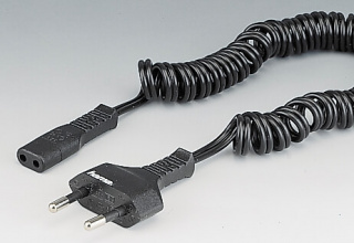 Hama Nätkabel 2-pol 1,5m svart rakapparatkabel