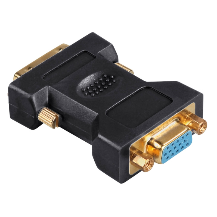 HAMA Adapter DVI-VGA Hane-Hona Svart i gruppen DATORER & KRINGUTRUSTNING / Datorkablar / DVI / Adaptrar hos TP E-commerce Nordic AB (C31108)