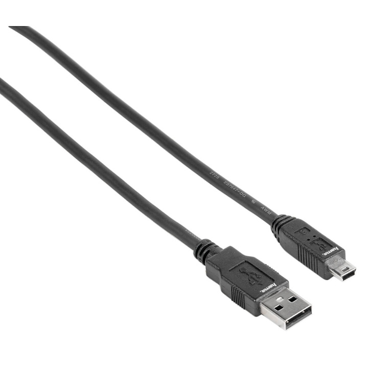 HAMA Kabel USB A-USB B Mini B5-pin Svart 1.8m i gruppen DATORER & KRINGUTRUSTNING / Datorkablar / USB-kablar / USB-A / Kablar hos TP E-commerce Nordic AB (C31154)