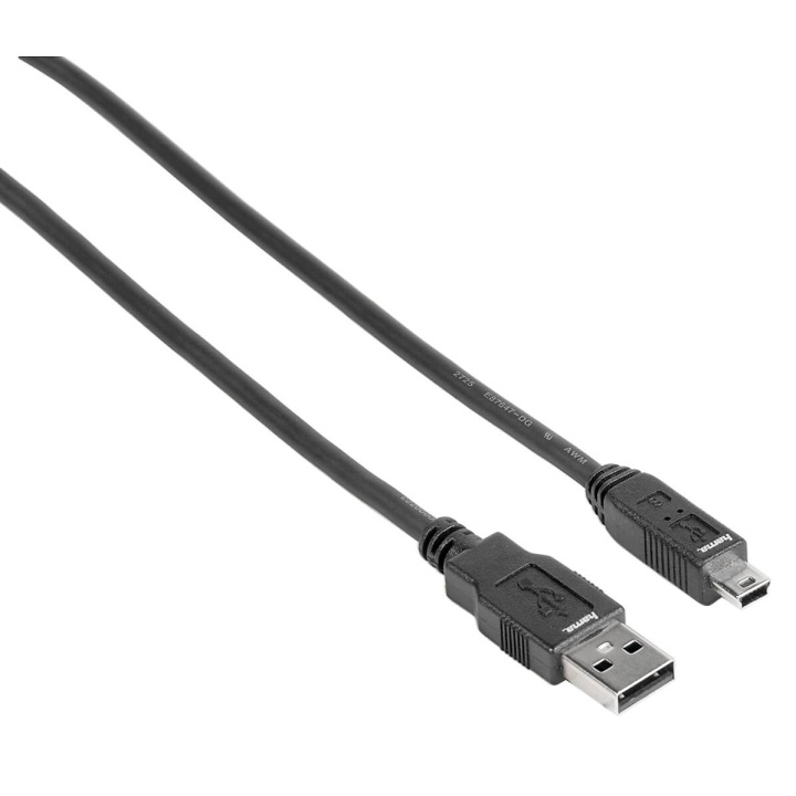 Hama Kabel USB A-USB B Mini B5-pin Svart 1.8m i gruppen DATORER & KRINGUTRUSTNING / Datorkablar / USB-kablar / USB-A / Kablar hos TP E-commerce Nordic AB (C31154)