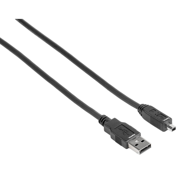 HAMA Kabel USB A-USB Mini B4 Svart 1.8m i gruppen DATORER & KRINGUTRUSTNING / Datorkablar / USB-kablar / Mini-USB / Kablar hos TP E-commerce Nordic AB (C31155)
