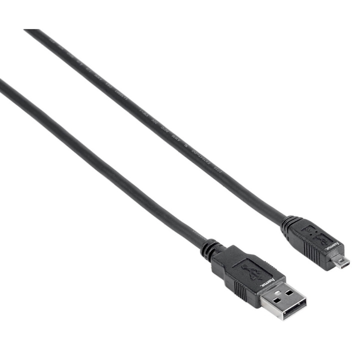 Hama Kabel USB A-USB Mini B8 Svart 1.8m i gruppen DATORER & KRINGUTRUSTNING / Datorkablar / USB-kablar / Mini-USB / Kablar hos TP E-commerce Nordic AB (C31157)