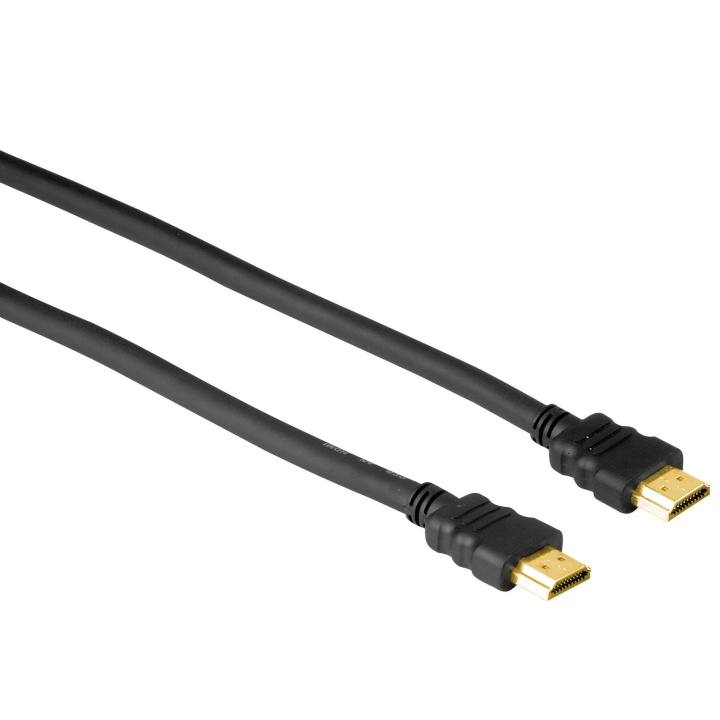 HAMA Kabel HDMI A-A Guld Svart 2.0m i gruppen HEMELEKTRONIK / Kablar & Adaptrar / HDMI / Kablar hos TP E-commerce Nordic AB (C31159)