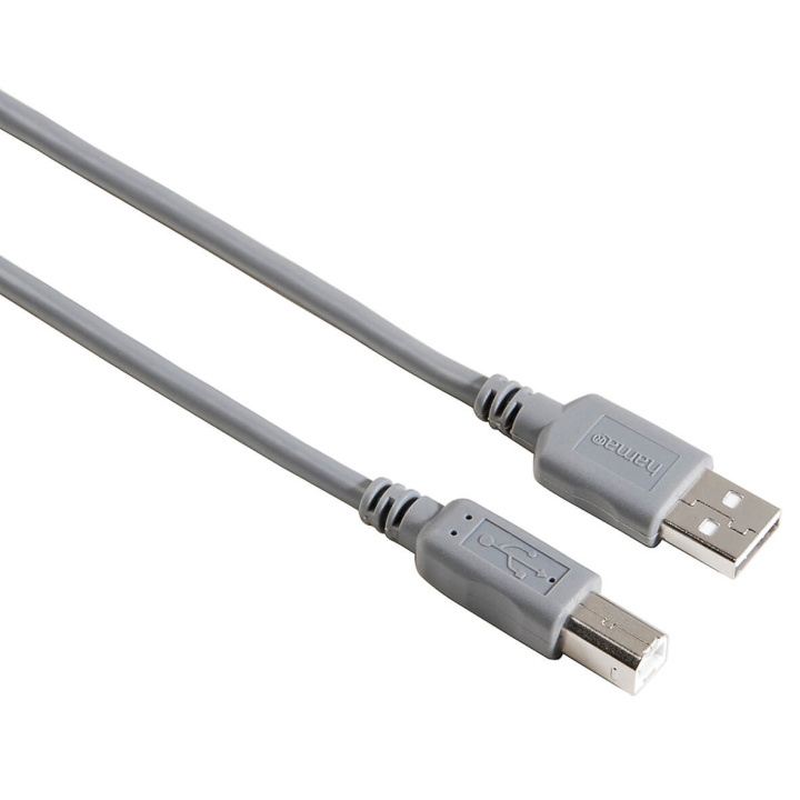 Hama Kabel USB A-B Grå 5m i gruppen DATORER & KRINGUTRUSTNING / Datorkablar / USB-kablar / USB-A / Kablar hos TP E-commerce Nordic AB (C31182)