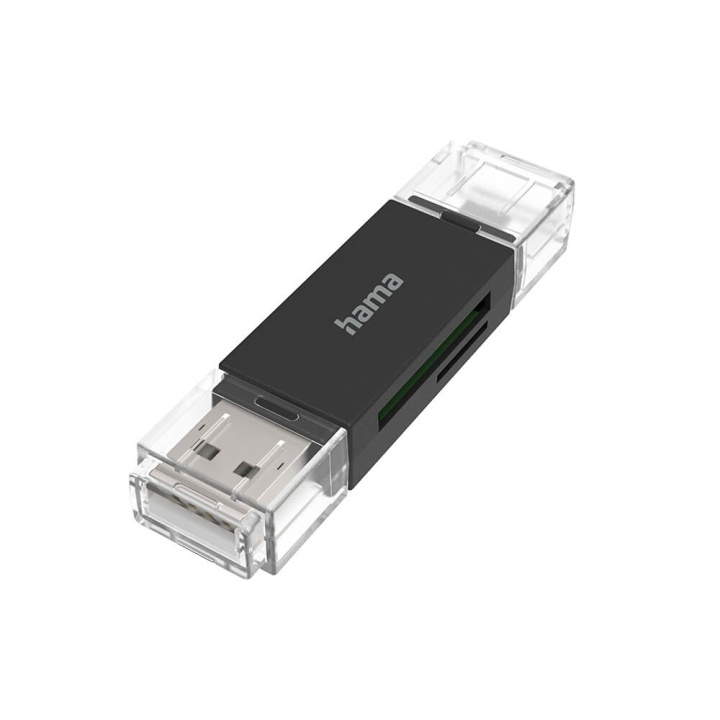 Hama Kortläsare USB-A Micro-USB SD/microSD i gruppen HEMELEKTRONIK / Lagringsmedia / Minneskortläsare hos TP E-commerce Nordic AB (C31204)