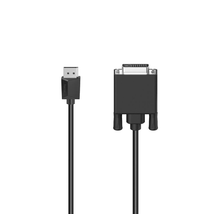 Hama Cable DisplayPort to DVI Ultra-HD 4K Black 1.5m i gruppen DATORER & KRINGUTRUSTNING / Datorkablar / DisplayPort / Kablar hos TP E-commerce Nordic AB (C31217)