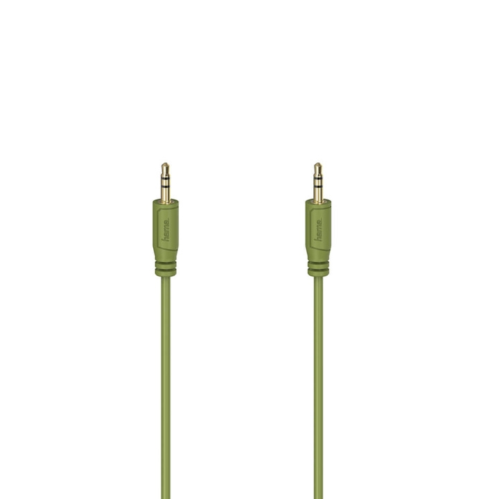 Hama Cable Audio Flexi-Slim 3.5mm-3.5mm Gold Green 0.75m i gruppen HEMELEKTRONIK / Kablar & Adaptrar / Ljud Analog / AUX-kablar 3,5 mm hos TP E-commerce Nordic AB (C31221)
