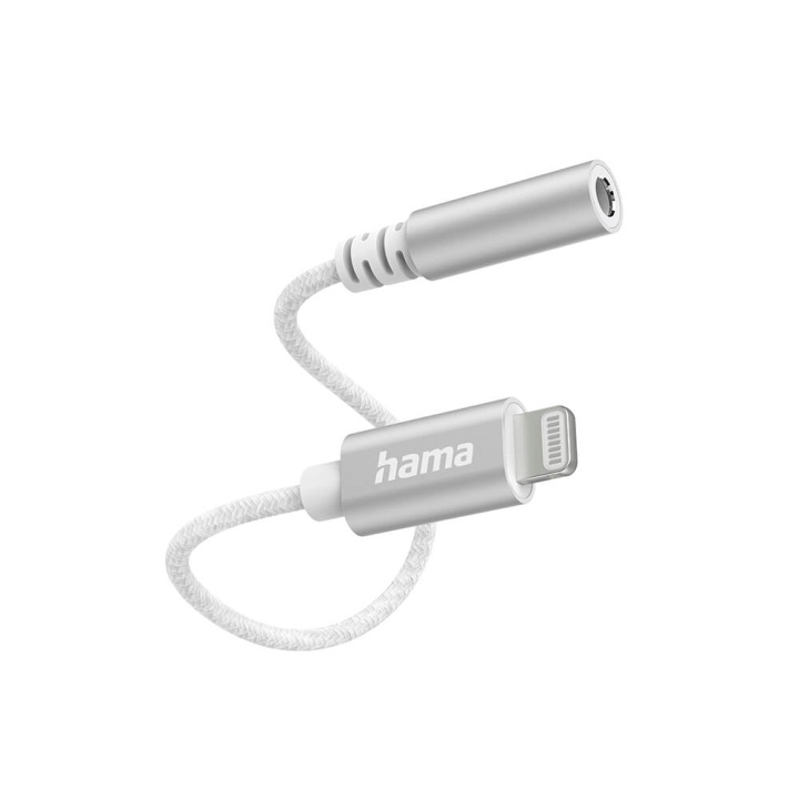 Hama Ljudadapter Lightning till 3,5 mm Vit i gruppen HEMELEKTRONIK / Ljud & Bild / Högtalare & Tillbehör / Tillbehör hos TP E-commerce Nordic AB (C31228)