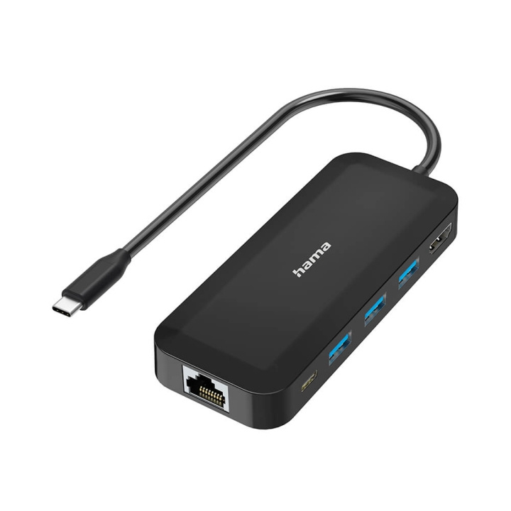 Hama USB-C Hubb Multi 6x Portar USB-A USB-C HDMI LAN i gruppen DATORER & KRINGUTRUSTNING / Datortillbehör / USB-hubbar hos TP E-commerce Nordic AB (C31252)