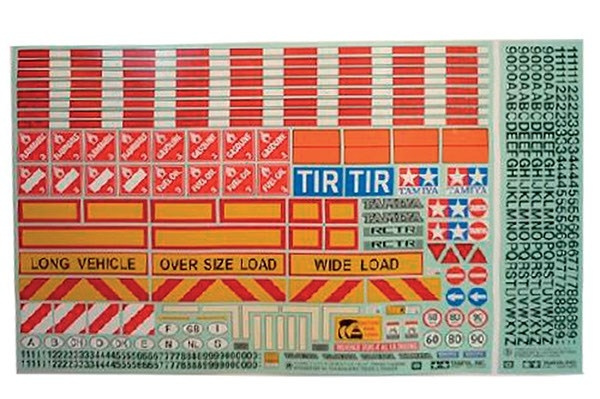 TAMIYA 1/14 Tractor/Trailer Sticker i gruppen LEKSAKER, BARN- & BABYPRODUKTER / Radiostyrt / Reservdelar & Extra Tillbehör / TAMIYA hos TP E-commerce Nordic AB (C31505)