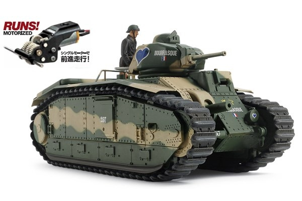 TAMIYA 1/35 French Battle Tank B1 bis (w/Single Motor) i gruppen LEKSAKER, BARN- & BABYPRODUKTER / Radiostyrt / Övrigt radiostyrt hos TP E-commerce Nordic AB (C31508)