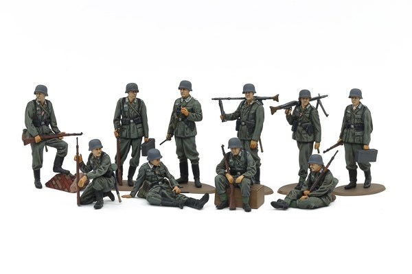 TAMIYA 1/48 WWII Wehrmacht Infantry Set i gruppen SPORT, FRITID & HOBBY / Hobby / Plastmodeller / Figurer hos TP E-commerce Nordic AB (C31608)