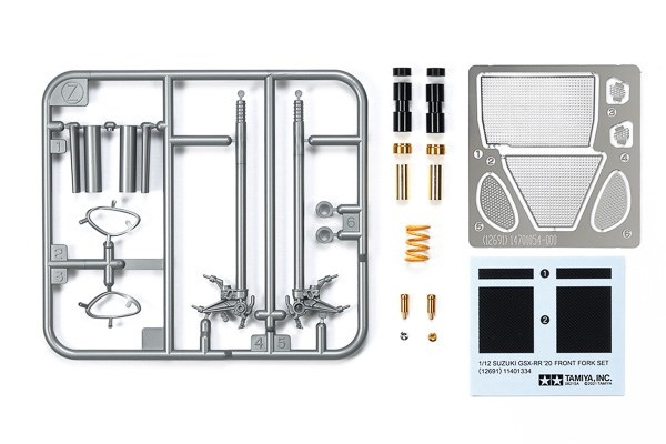 TAMIYA 1/12 Suzuki GSX-RR \'20 Front Fork Set i gruppen SPORT, FRITID & HOBBY / Hobby / Plastmodeller / Verktyg hos TP E-commerce Nordic AB (C31670)