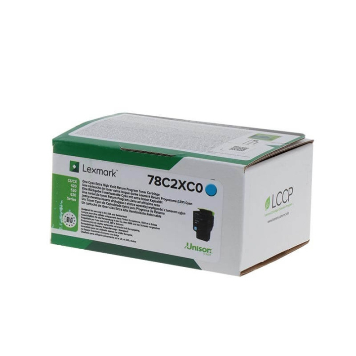 Lexmark Toner 78C2XC0 Cyan Extra High Yield, Return i gruppen DATORER & KRINGUTRUSTNING / Skrivare & Tillbehör / Bläck & Toner / Toner / Lexmark hos TP E-commerce Nordic AB (C32158)