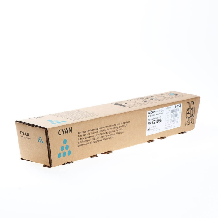 Ricoh Toner 841928 MP C2503H Cyan i gruppen DATORER & KRINGUTRUSTNING / Skrivare & Tillbehör / Bläck & Toner / Toner / Övriga hos TP E-commerce Nordic AB (C32214)