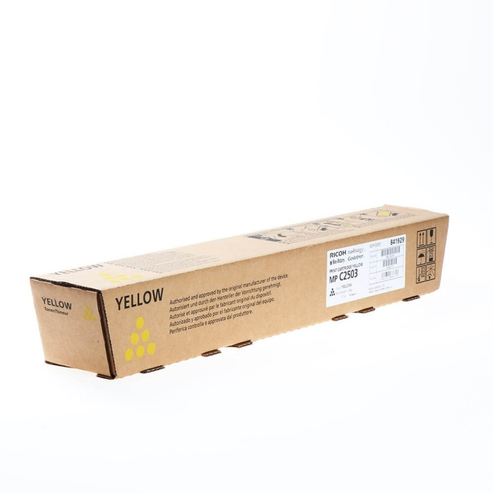 Ricoh Toner 841929 MP C2503 Gul i gruppen DATORER & KRINGUTRUSTNING / Skrivare & Tillbehör / Bläck & Toner / Toner / Övriga hos TP E-commerce Nordic AB (C32215)