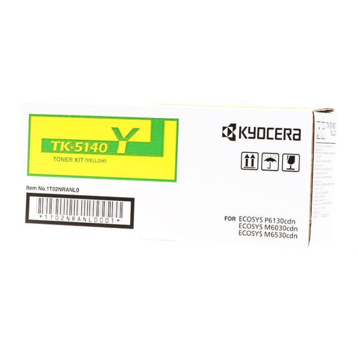 Kyocera Toner 1T02NRANL0 TK-5140 Gul i gruppen DATORER & KRINGUTRUSTNING / Skrivare & Tillbehör / Bläck & Toner / Toner / Kyocera hos TP E-commerce Nordic AB (C32238)