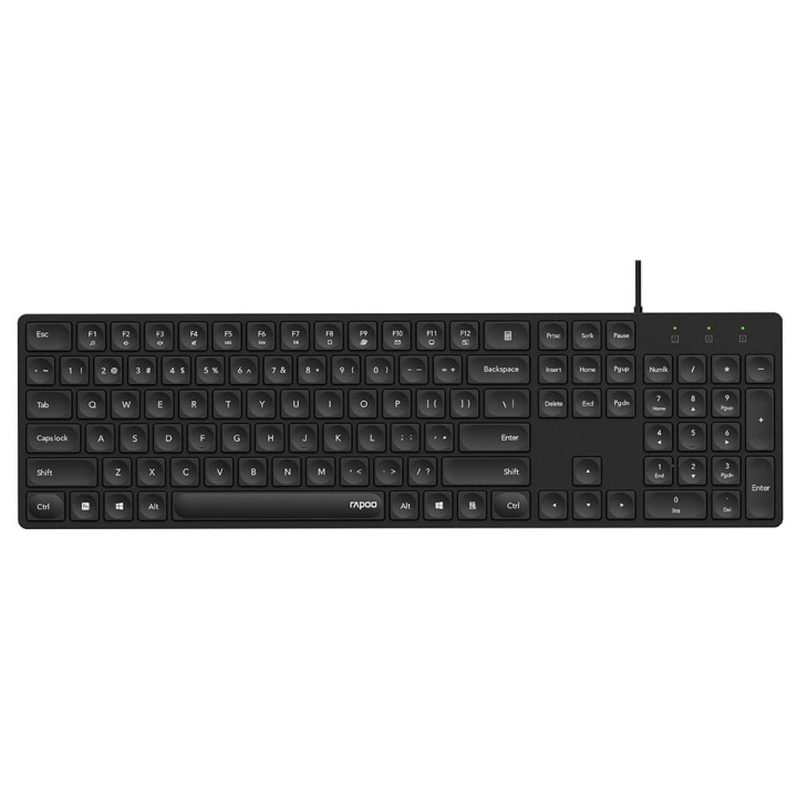 Rapoo Keyboard NK8020 Wired USB Black i gruppen DATORER & KRINGUTRUSTNING / Möss & Tangentbord / Tangentbord / Trådbundna hos TP E-commerce Nordic AB (C32260)