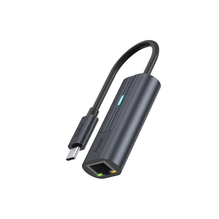 Rapoo USB-C Adapter UCA-1006 USB-C to Gigabit LAN Adapter i gruppen DATORER & KRINGUTRUSTNING / Datorkablar / Nätverkskablar / Adaptrar & Skarvdon hos TP E-commerce Nordic AB (C32271)