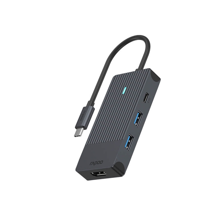 Rapoo USB-C Multiport UCM-2001 4-in-1 USB-C Adapter i gruppen DATORER & KRINGUTRUSTNING / Datortillbehör / USB-hubbar hos TP E-commerce Nordic AB (C32272)