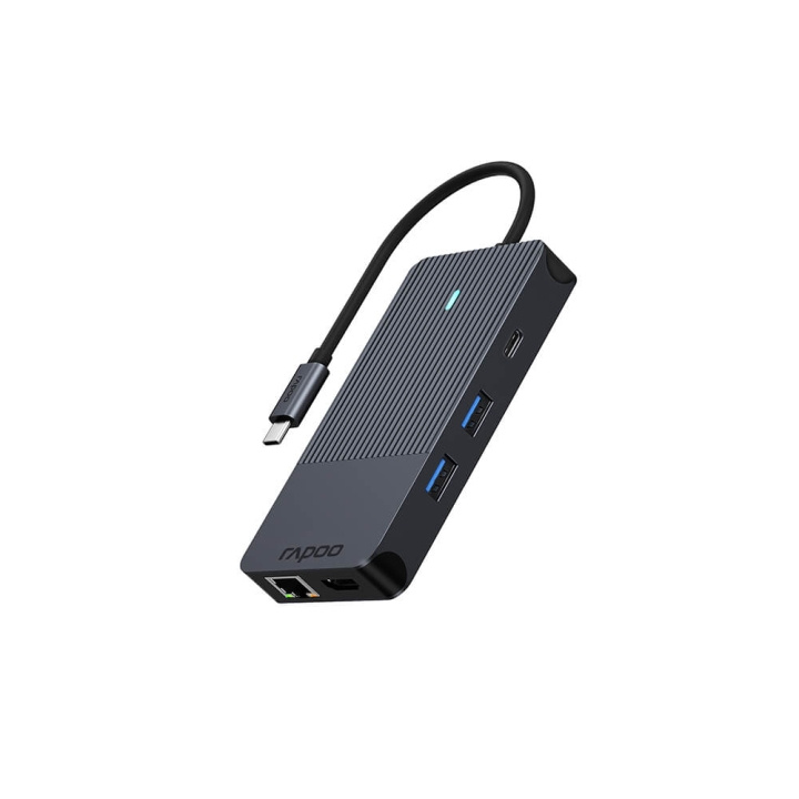 Rapoo Multiport USB-C UCM-2005 10-i-1 USB-C-Adapter i gruppen DATORER & KRINGUTRUSTNING / Datortillbehör / USB-hubbar hos TP E-commerce Nordic AB (C32275)