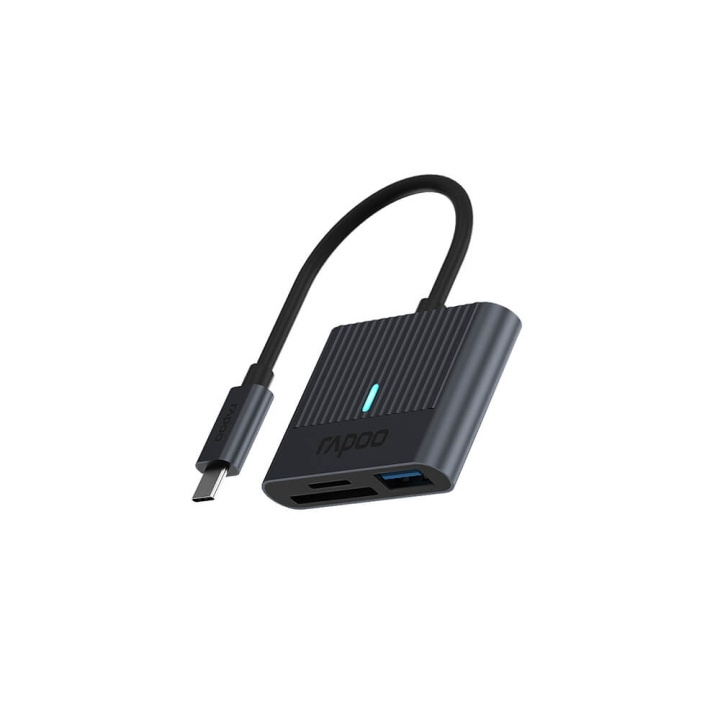 Rapoo UCR-3001 USB-C Kortläsare i gruppen HEMELEKTRONIK / Lagringsmedia / Minneskort / Adaptrar hos TP E-commerce Nordic AB (C32277)